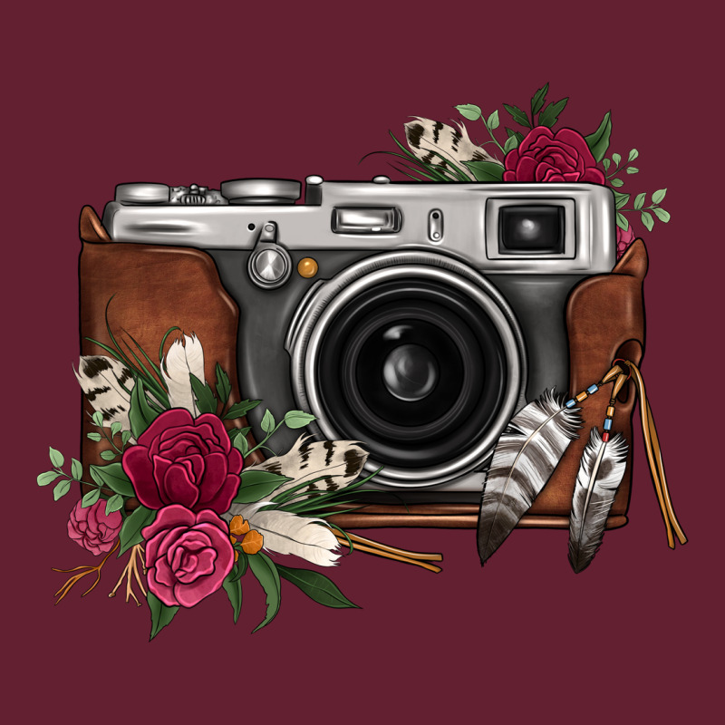 Floral Feather Vintage Camera Classic Tee by FaDigitalArtStudio | Teevron