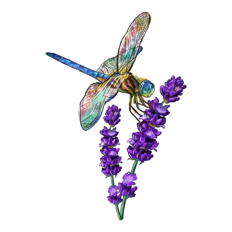 Dragonfly With Lavender Heavyweight Hoodie by LillyAllenDesigns | Teevron