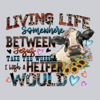 Living Life Somewhere Between Jesus Take The Wheel Heavyweight Sweatshirt | Teevron