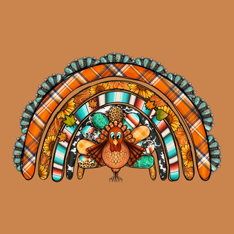 Turquoise Thanksgiving Turkey Rainbow Heavyweight Hoodie by Jasminsmagicworld | Teevron
