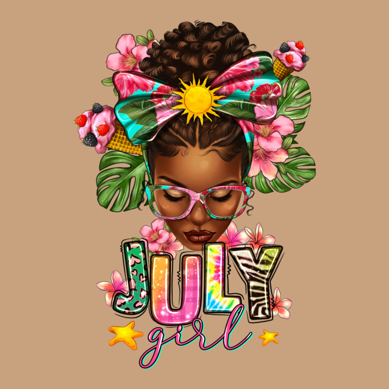 July Girl Afro Woman Summer Vintage Tee by texasbilliewilder | Teevron