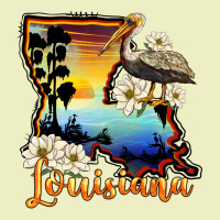Louisiana  Sunset Map Magnolia Urban Hoodie | Teevron