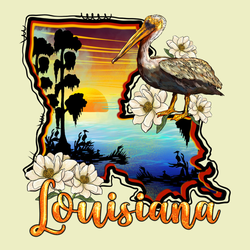 Louisiana  Sunset Map Magnolia Urban Hoodie by BarkalooDesign | Teevron