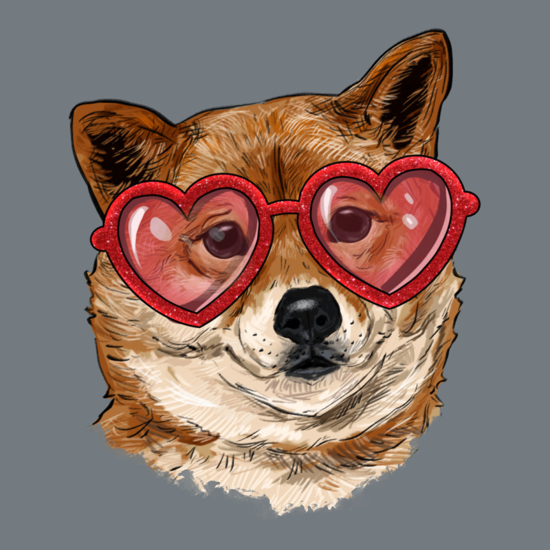 Shiba Inu With Love Glasses Heavyweight Sweatshirt by RanaPortraitStore | Teevron