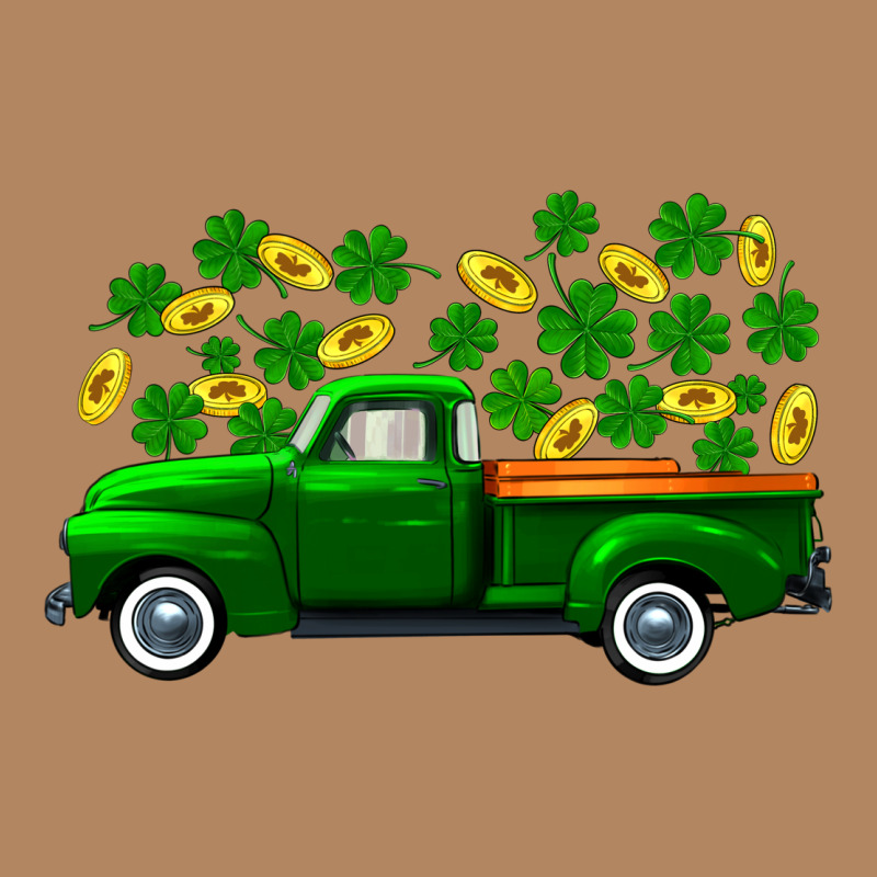 St Patricks Shamrock Gold Truck Long Sleeve Tee by FaDigitalArtStudio | Teevron