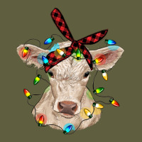 Charolais Calf With Christmas Lights Baby Cow Vintage Tee | Teevron