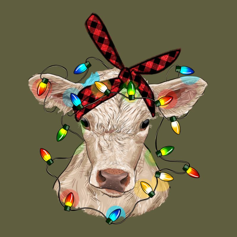 Charolais Calf With Christmas Lights Baby Cow Vintage Tee by RanaPortraitStore | Teevron