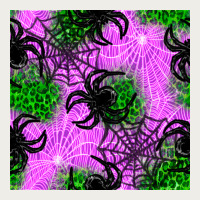 Halloween Spider Green Leopard Seamless Pattern Zipper Hoodie | Teevron