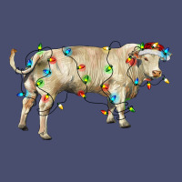 Charolais Bull With Christmas Lights Vintage Tee | Teevron