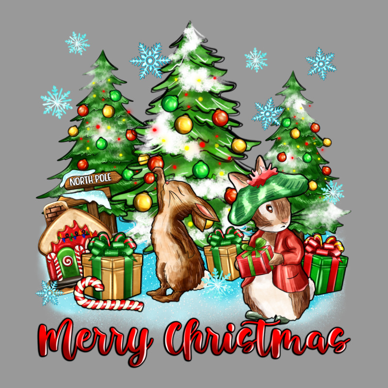 Merry Christmas Rabbits Vintage Hoodie by Zillion Design Studio | Teevron
