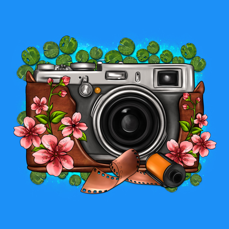 Floral Lotus Leaf Film Roll Vintage Camera Classic Tee by FaDigitalArtStudio | Teevron