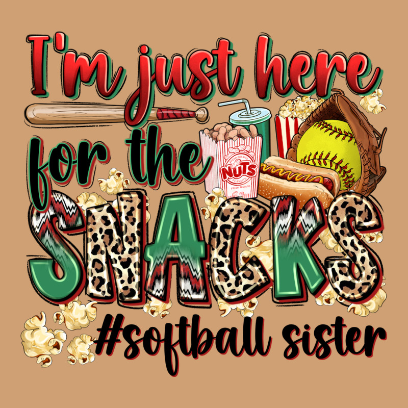 I'm Just Here For The Snacks #softball Sister Vintage Tee by Zillion Design Studio | Teevron