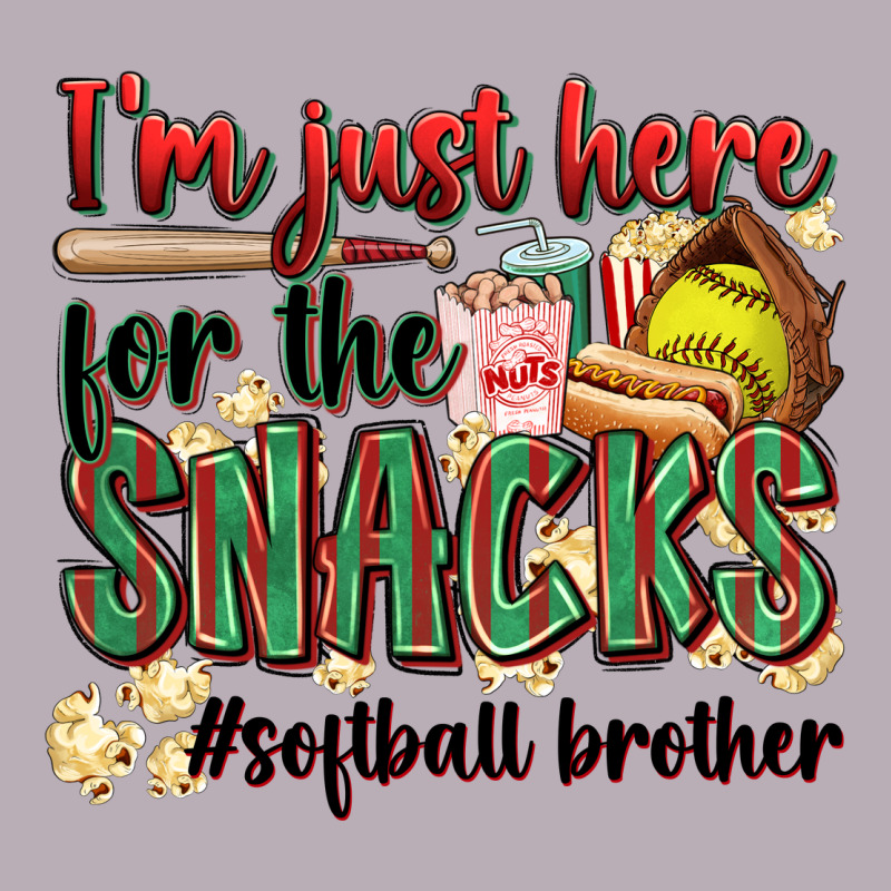 I'm Just Here For The Snacks #softball Brother Vintage Tee by Zillion Design Studio | Teevron