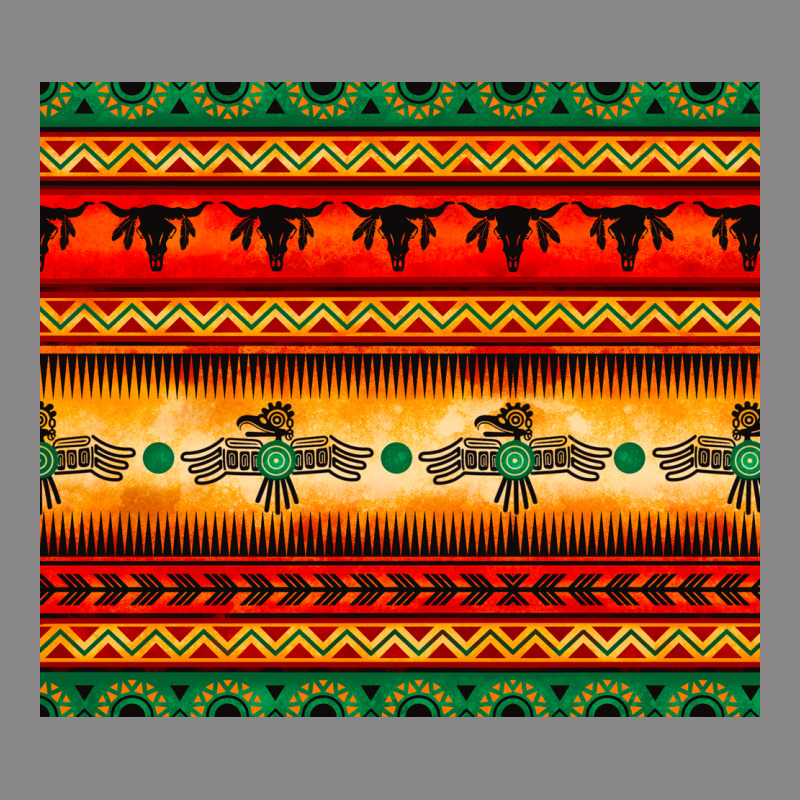 Thunderbird Bullskull Aztec Pattern Vintage Tee by BarkalooDesign | Teevron
