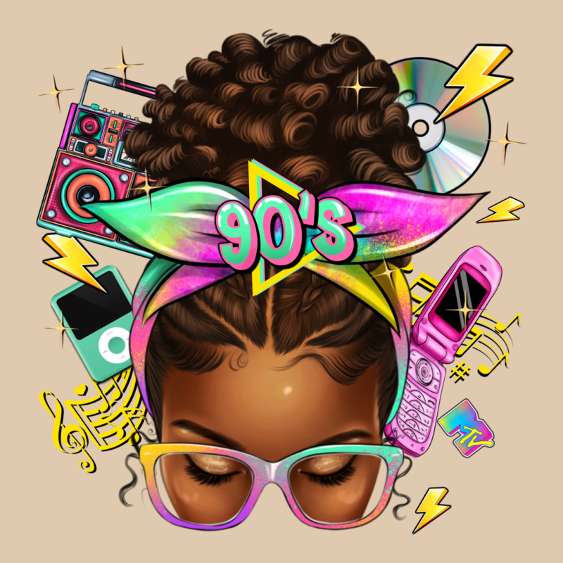 90s Afro Messy Bun Heavyweight Sweatshirt by texasbilliewilder | Teevron