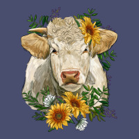 Charolais Cattle With Sunflowers Vintage Tee | Teevron