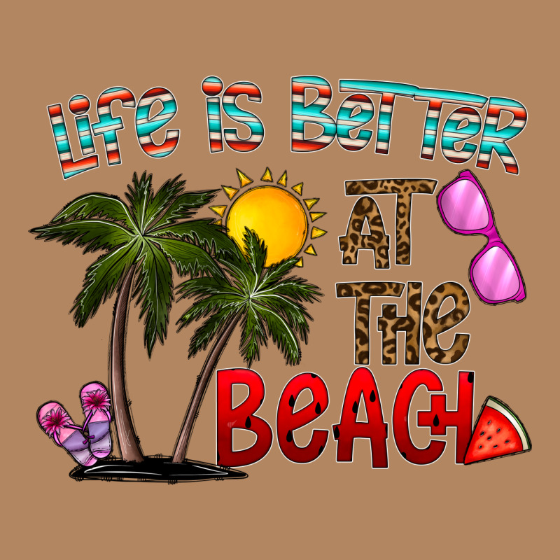 Life Is Better At The Beach Long Sleeve Tee by CowhideDigitalArt | Teevron