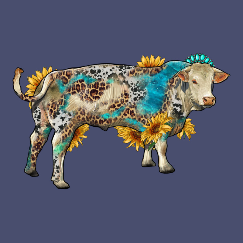 Charolais Bull With Sunflowers And Gemstone Western Patterns Vintage Tee by RanaPortraitStore | Teevron