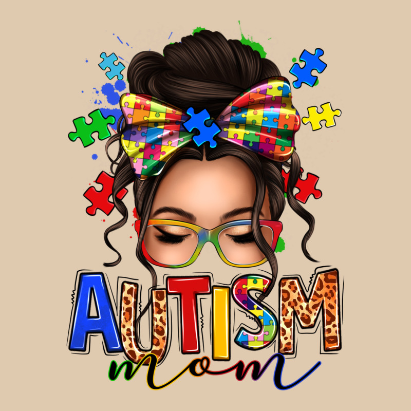 Autism Mom Afro Messy Bun (1) Heavyweight Sweatshirt by texasbilliewilder | Teevron