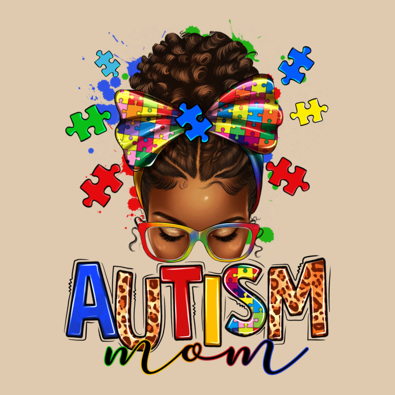 Autism Mom Afro Messy Bun Heavyweight Sweatshirt by texasbilliewilder | Teevron