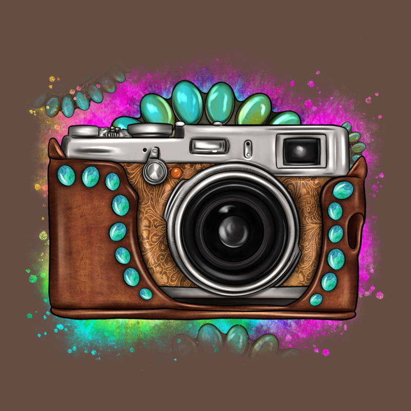 Tie Dye Gemstone Vintage Camera Long Sleeve Tee by FaDigitalArtStudio | Teevron