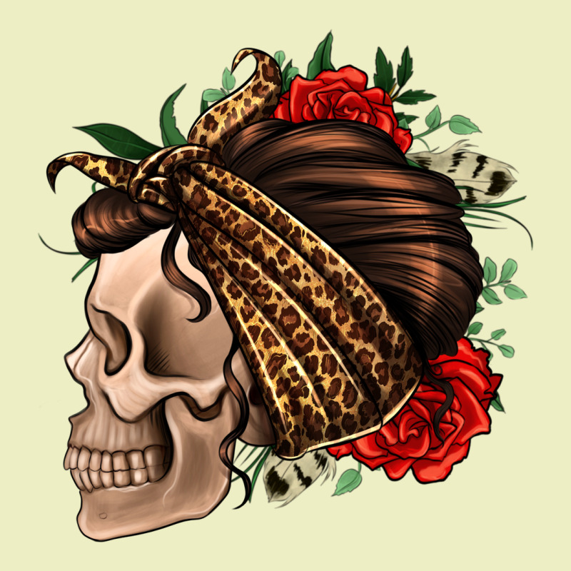 Leopard Bandana And Roses Skull Urban Hoodie by Jasminsmagicworld | Teevron