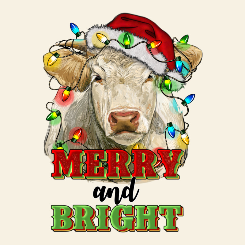 Merry And Bright Charolais Cattle Cow With Christm Vintage Tee by RanaPortraitStore | Teevron