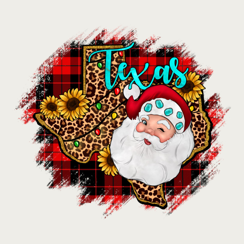 Texas Santa Wood Slice Ornament Zipper Hoodie by JahusDesignShop | Teevron