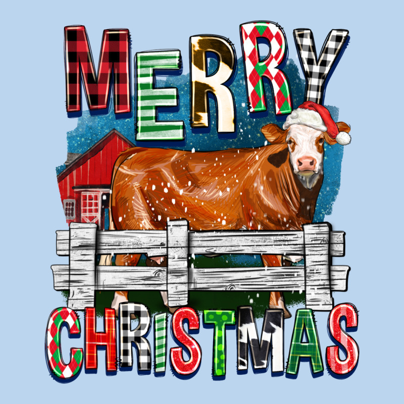 Merry Christmas Simmental Cow Classic Tee by FaDigitalArtStudio | Teevron