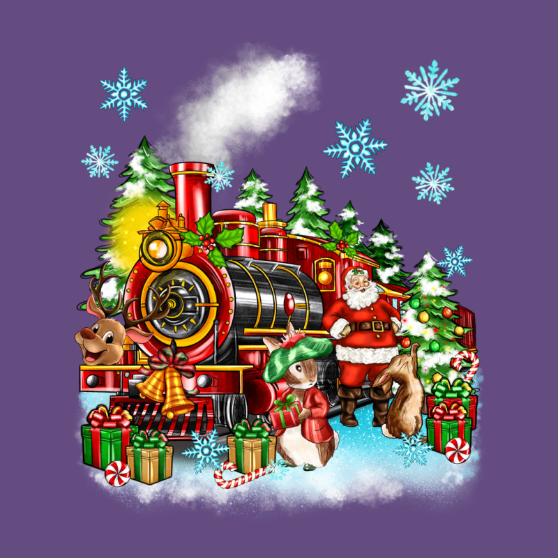 Christmas Santa And Friends Train Vintage Hoodie by Zillion Design Studio | Teevron