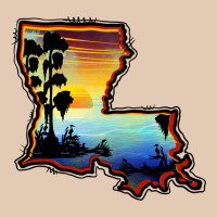 Louisiana  Sunset Map Urban Hoodie | Teevron
