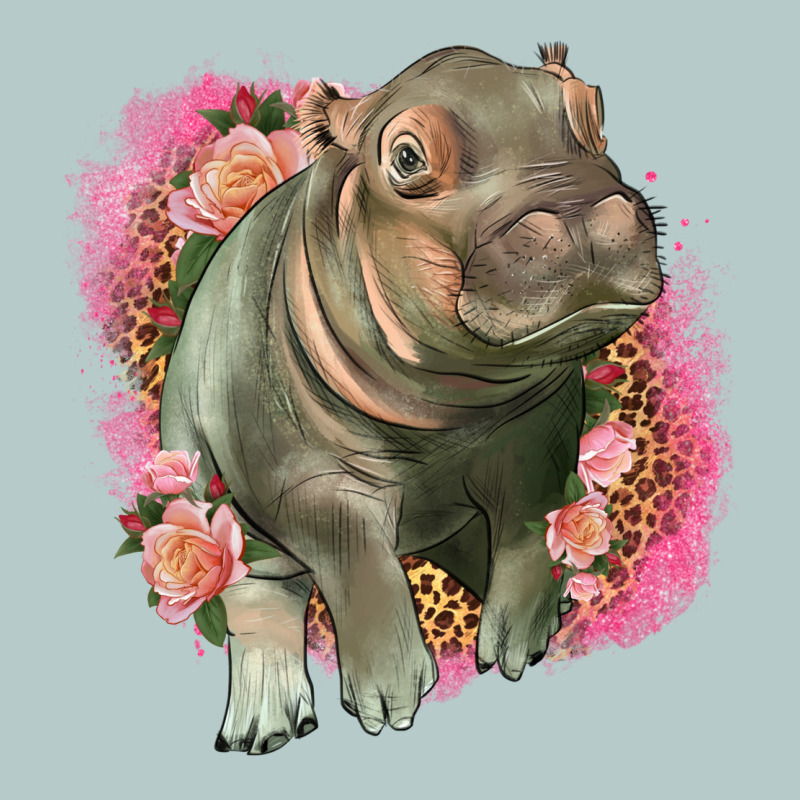 Leopard Baby Hippo Heavy Core Tee by LillyAllenDesigns | Teevron