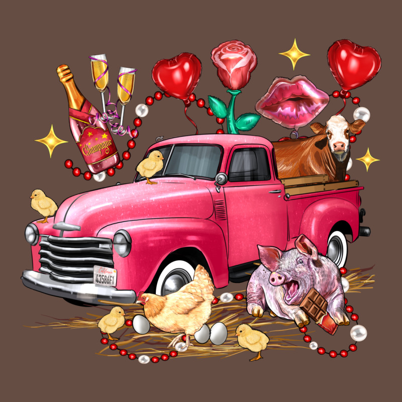 Valentine's Day Truck Farm Animals Long Sleeve Tee by FaDigitalArtStudio | Teevron