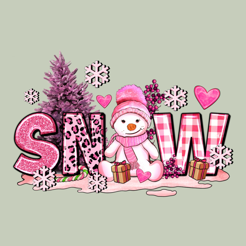 Pink Snowman And Snow Ladies Tee by AdoDesignShop | Teevron