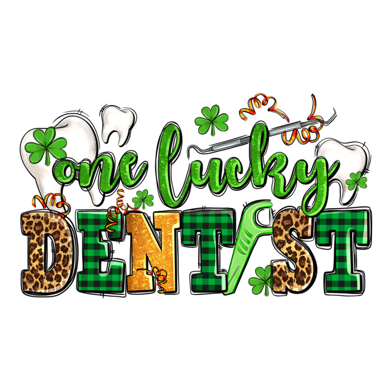 St Patricks Day One Lucky Dentist Zipper Hoodie by AdoDesignShop | Teevron