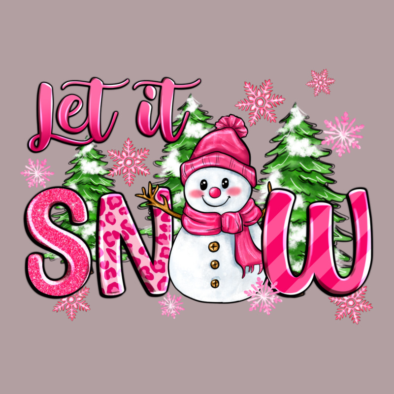 Pink Christmas Let It Snow Vintage Hoodie by Zillion Design Studio | Teevron