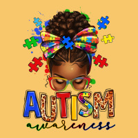 Autism Awareness Afro Messy Bun Vintage Hoodie | Teevron