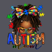 Autism Mom Afro Locs Messy Bun Vintage Hoodie | Teevron