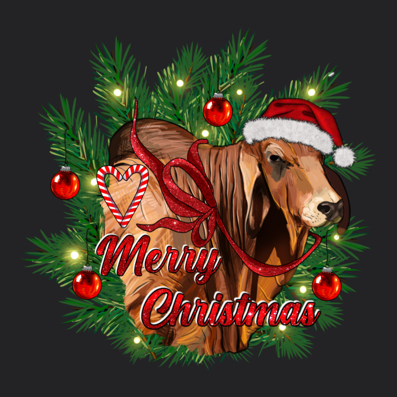 Merry Christmas Brahman Bull Vintage Tee by RanaPortraitStore | Teevron