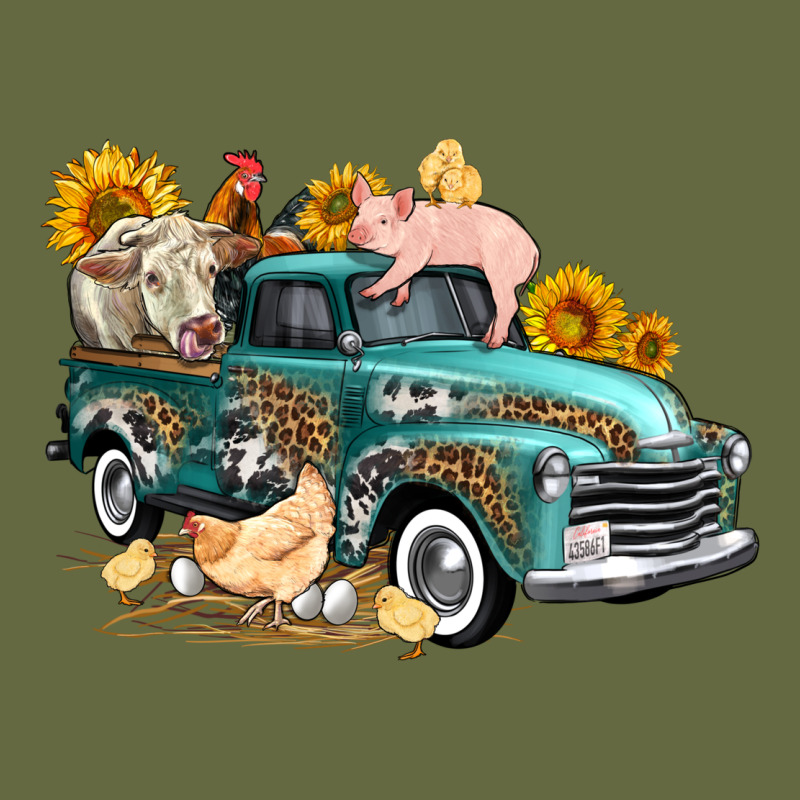 Western Farm Truck Coop Animals Farm Animals Long Sleeve Tee by FaDigitalArtStudio | Teevron