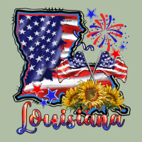 4th Of July  Louisiana Map Urban Heavy Tee | Teevron