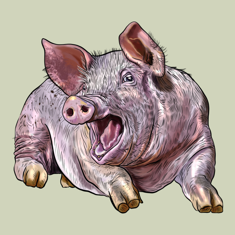 Landrace Pig Heavyweight Hoodie by LillyAllenDesigns | Teevron