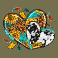 Cowhide Leopard Hearts Vintage Hoodie | Teevron
