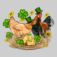 St Patricks Day Farm Chicken Rooster Chick  Shamrock Gold Premium Tee | Teevron