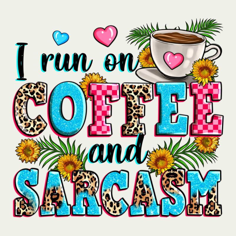 I Run On Coffee And Sarcasm Urban Heavy Tee by Zillion Design Studio | Teevron