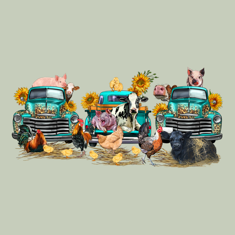 Western Farm Trucks Farm Animals Long Sleeve Tee by FaDigitalArtStudio | Teevron