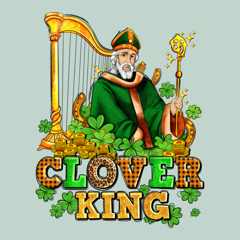 St Patricks Clover King  With Shamrocks Zipper Hoodie by AdoDesignShop | Teevron