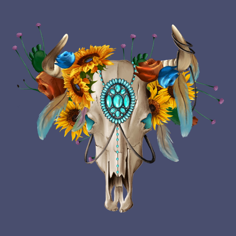 Boho Bull Skull Vintage Tee by BarkalooDesign | Teevron