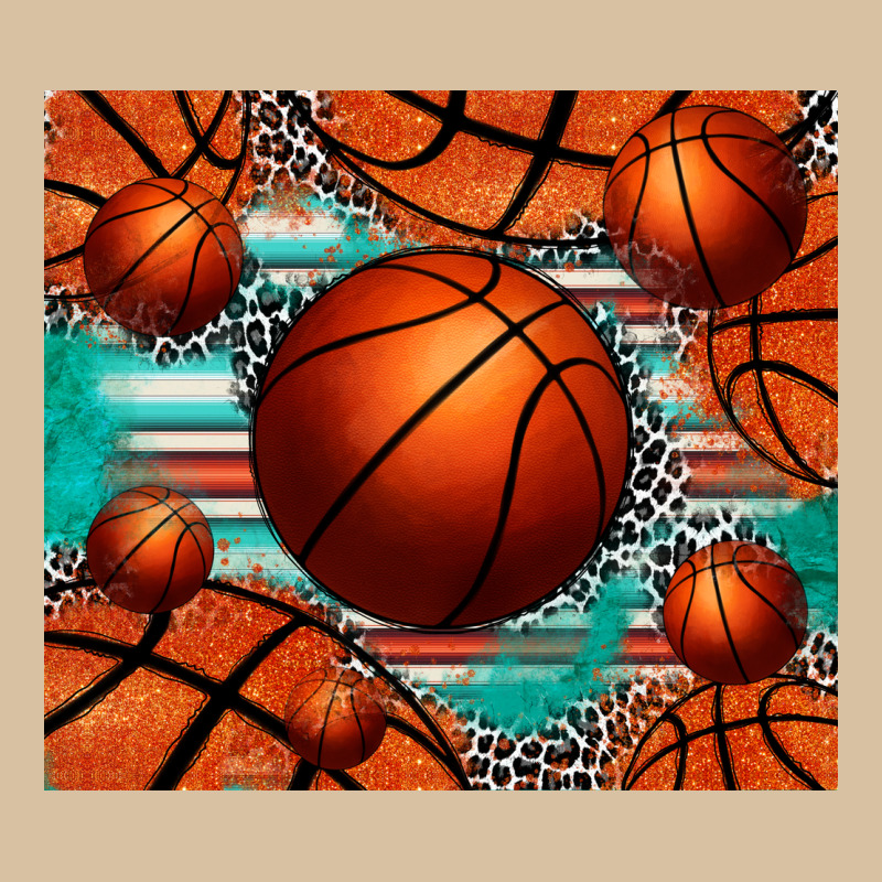 Basketball Leopard Serape Tumbler Heavyweight Hoodie by Jasminsmagicworld | Teevron