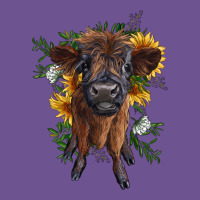 Highland Cow With Sunflower Vintage Tee | Teevron